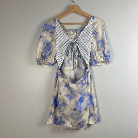 Baum und Pferdgarten Adalane Tie Back Puff Sleeve Mini Dress - Picture 3 of 10